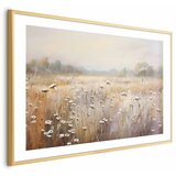  Plakat Impressionist meadow – field landscape in a pastel colour palette 30x21 Zlatni okvir s margom | shoptok.hr