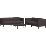  The Living Store Sedežna garnitura 2-delna temno rjava tkanina - Sedežna Garnitura, (21466014) | Shoptok.si