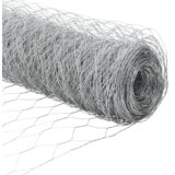 vidaXL heksagonalna ograja 0.8x50 m cinkano jeklo, ograjni stebri z osnovnimi ploščami 13 kos Ø32mm 90cm cinkano jeklo | Shoptok.si