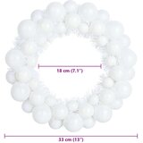  Vijenci s božićnim kuglicama 2 pcs Bijelo 33 x 33 x 7 cm | shoptok.hr