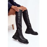 Boto Slip-on Women's Boots Made of Eco Leather Black Sylvina | Shoptok.si