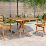 vidaXL Vrtni stol četvrtasti 110 x 110 x 75 cm masivno bagremovo drvo | shoptok.hr