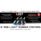  L33t Gaming 3" Gumeni Kotači za stolicu , Svjetlucajuči, 5 komada u paketu | shoptok.hr