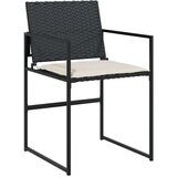  17-dijelni vrtni blagovaonski set s jastucima poliratan crni | shoptok.hr