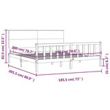  Posteljni okvir z vzglavjem trden les | Shoptok.si