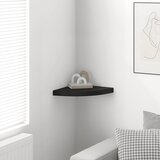  Plutajuća kutna polica crna 35 x 35 x 3,8 cm MDF | shoptok.hr
