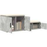 Kabinet Shranjevalna omara betonsko siva 127x41x40 cm iz vezanega lesa | Shoptok.si