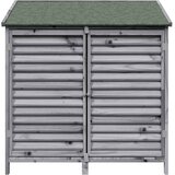  Vrtna Šupa s krovom Siva 106 x 56 x 113,5 cm Čvrsto drvo jele | shoptok.hr