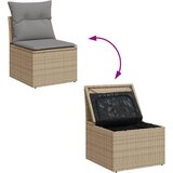  8-dijelni set vrtnih sofa s jastucima bež od poliratana | shoptok.hr
