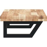  Zidna polica za Lavabo - Umivaonik od čelika i masivnog bagremovog drva Smeđa i crna 80 x 40 x 4 cm 1 Trapez | shoptok.hr