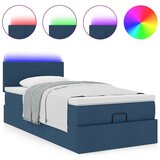vidaXL Otomanski okvir kreveta s madraca plavi 90x190cm od tkanine | shoptok.hr