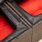  Vrtna sofa s jastucima za 2 osobe, smeđa, poliratan | shoptok.hr