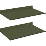  Polica na zidu Zidne 2 pcs Maslinasto zelena 30 x 18 x 2 5 cm - Maslinovo zelena 30 x 18 cm 2 | shoptok.hr