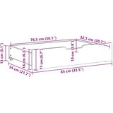 vidaXL Ladice ispod kreveta 2 kom voštano smeđe 85x55x16cm od borovine | shoptok.hr