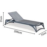 Hanah home Baštenska ležaljka, 72x31x209 cm, Tamnosiva | ePonuda.com