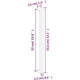  Ručke za ormarić 10 kom srebrne 320 mm od nehrđajućeg čelika | shoptok.hr