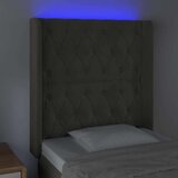  Posteljno vzglavje temno sivo 83x16x118/128 cm žamet, (20793596) | Shoptok.si