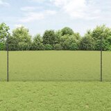 vidaXL Zavarena Žičana Ograda s 10 U Stabljikama Siva 1.2x10 m Čelik | shoptok.hr