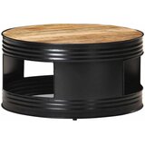  Stolić za kavu crni 68x68x36 cm od grubog masivnog drva manga | shoptok.hr