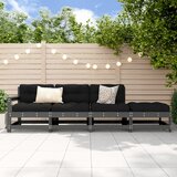 Maison Chic Seti vrtnega pohištva - Vrtna garnitura - Vrtni pohištvo set 4-delna siva trdna borovina, (21809667) | Shoptok.si