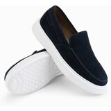 Ombre men's slip-on half shoes on thick sole - navy blue | ePonuda.com