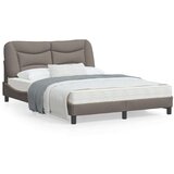  Okvir kreveta s LED svjetlima smeđesivi 140 x 190 cm od tkanine | shoptok.hr