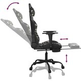  Masažni gaming stol z oporo za noge črn in kamuflažen um. usnje, (21152227) | Shoptok.si