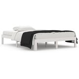 The Living Store Posteljni okvir bel iz trdnega lesa 135x190 cm - Posteljni Okvir, (21523362) | Shoptok.si