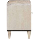 vidaXL TV omarica s polico Bela 80 x 33 x 46 cm trden mangov les | Shoptok.si