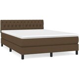  Krevet s oprugama i madracem tamnosmeđi 140 x 190 cm od tkanine | shoptok.hr