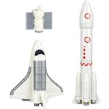  Svemirski set vozila za igru s stanicom za lansiranje rakete - bijelo/plavi | shoptok.hr
