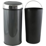 Msv Temno siv jeklen koš za smeti na dotik 30 l – | Shoptok.si