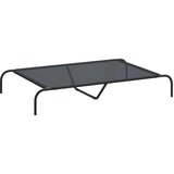 vidaXL dvignjena pasja postelja črna 130x80x20 cm tekstilen in jeklo | Shoptok.si