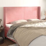  Vzglavje z ušesi roza 183x16x118/128 cm žamet, (20933260) | Shoptok.si