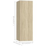 TV ormarići 4 kom boja hrasta 30,5x30x90 cm konstruirano drvo | Eponuda.com