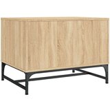  Stolić za kavu sa staklenim vratima boja hrasta 68 5x50x50 cm | shoptok.hr