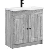 vidaXL Set namještaja za kupaonicu Siva Sonoma 78 5 x 37 5 x 81 cm - Siva Sonoma 78 5 x 37 5 x 81 cm Cijene