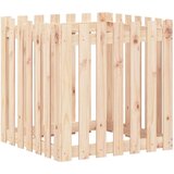 vidaXL Vrtno korito z ograjico 70x70x70 cm trdna borovina | Shoptok.si