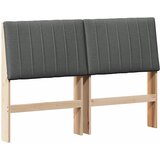  Tapecirani uzglavlje Tamno siva 140 cm Čvrsto borovo drvo | shoptok.hr