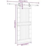 vidaXL Klizna vrata s priborom za montažu 100x210 cm masivna borovina | shoptok.hr