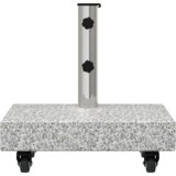  Stalak za suncobran s kotačima za Ø38/48mm stupove Sivi Granit 25 kg Pravokutni | shoptok.hr