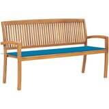  Složiva vrtna klupa s jastukom 159 cm od masovne tikovine | shoptok.hr