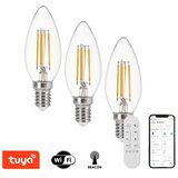  Immax NEO 07807CDO - KOMPLET 3x LED CCT prigušiva sijalica E14/4W/230V Wi-Fi+daljinski | Eponuda.com