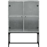 vidaXL Bočni ormarić sa staklenim vratima boja betona 69 x 37 x 100 cm | shoptok.hr