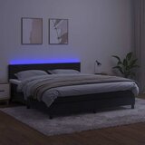  box spring s madracem LED crni 160x200 cm baršun | shoptok.hr