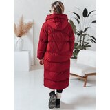 DStreet Kurtka damska zimowa długa pikowana COZYSEASON bordowa | Shoptok.si