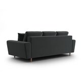 Cosmopolitan Design Temno siva žametna raztegljiva sedežna garnitura s prostorom za shranjevanje 235 cm Kyoto – | Shoptok.si