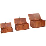 3 Skrinje za shranjevanje 3 kosi trden akacijev les | Shoptok.si