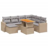 Maison Chic Seti vrtnega pohištva - Vrtna garnitura - Vrtni pohištvo set 8-delna z blazinami bež poli ratan, (21800501) | Shoptok.si