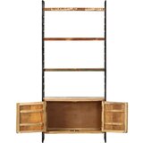 Police za knjige s 4 razine 80 x 30 x 180 cm obnovljeno drvo | shoptok.hr